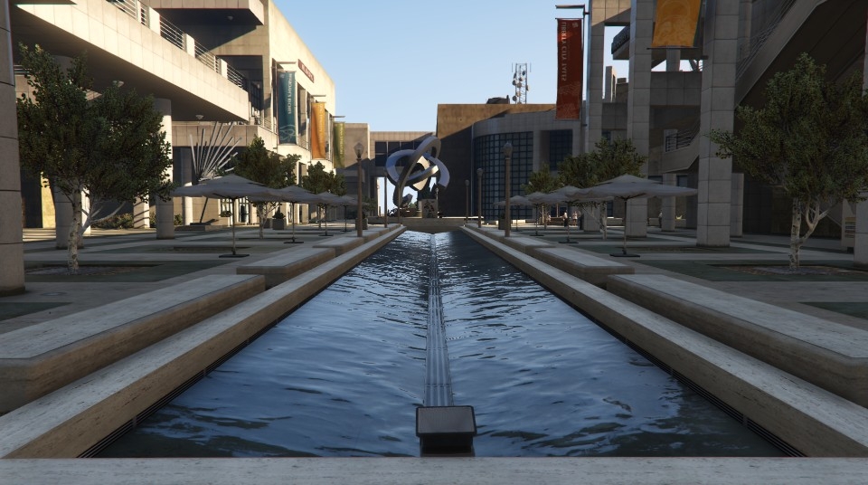 20191226 Getty Center Fountain GTA